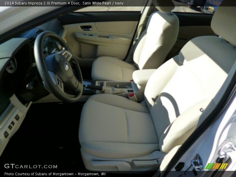 Satin White Pearl / Ivory 2014 Subaru Impreza 2.0i Premium 4 Door