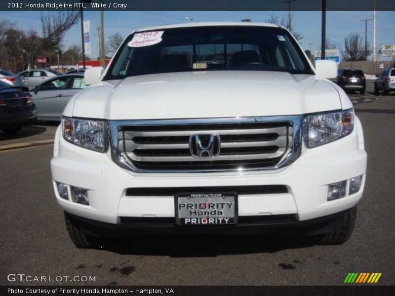 White / Gray 2012 Honda Ridgeline RTL