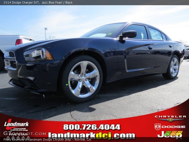 Jazz Blue Pearl / Black 2014 Dodge Charger SXT