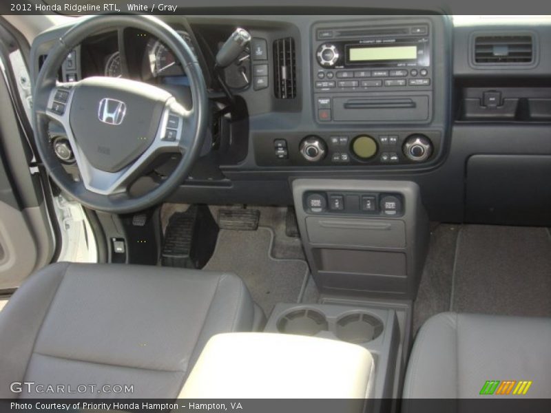White / Gray 2012 Honda Ridgeline RTL