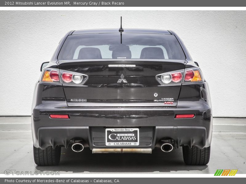 Mercury Gray / Black Recaro 2012 Mitsubishi Lancer Evolution MR