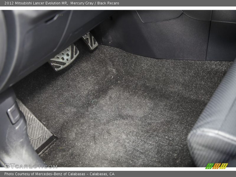 Mercury Gray / Black Recaro 2012 Mitsubishi Lancer Evolution MR