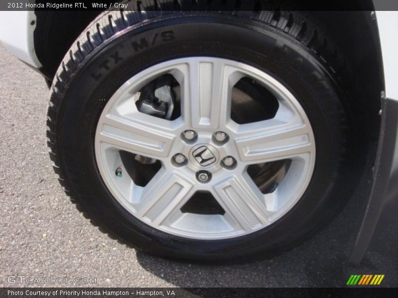 White / Gray 2012 Honda Ridgeline RTL