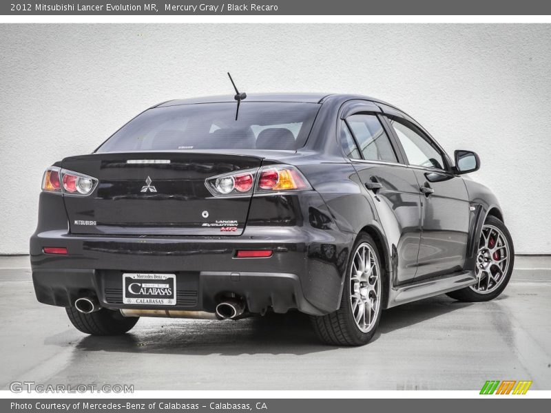 Mercury Gray / Black Recaro 2012 Mitsubishi Lancer Evolution MR