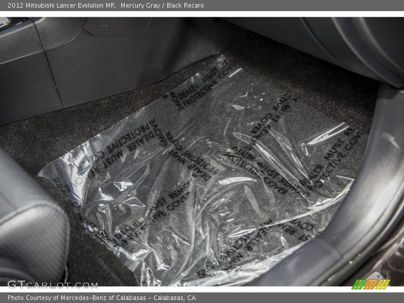 Mercury Gray / Black Recaro 2012 Mitsubishi Lancer Evolution MR