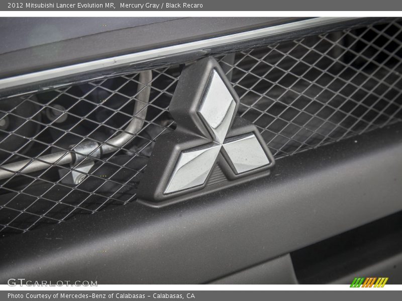Mercury Gray / Black Recaro 2012 Mitsubishi Lancer Evolution MR