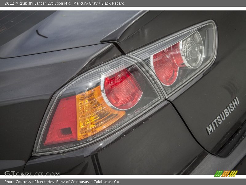 Mercury Gray / Black Recaro 2012 Mitsubishi Lancer Evolution MR