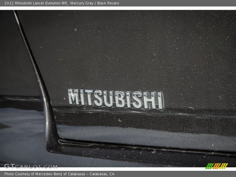 Mercury Gray / Black Recaro 2012 Mitsubishi Lancer Evolution MR