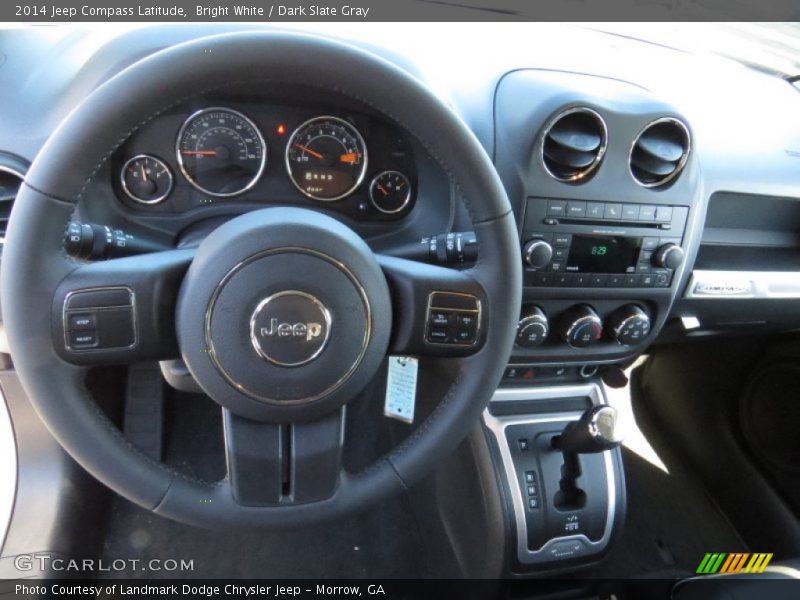 Bright White / Dark Slate Gray 2014 Jeep Compass Latitude