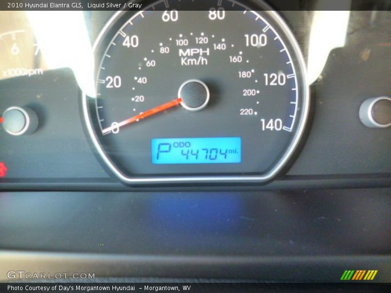 Liquid Silver / Gray 2010 Hyundai Elantra GLS