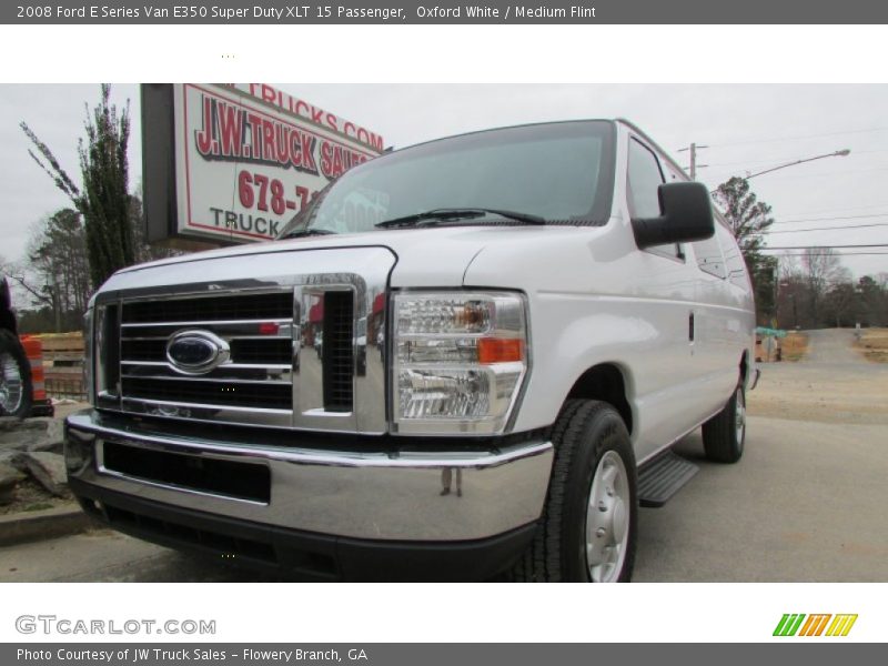 Oxford White / Medium Flint 2008 Ford E Series Van E350 Super Duty XLT 15 Passenger