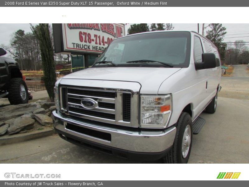 Oxford White / Medium Flint 2008 Ford E Series Van E350 Super Duty XLT 15 Passenger