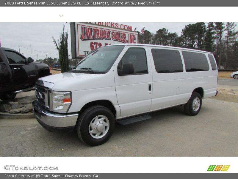 Oxford White / Medium Flint 2008 Ford E Series Van E350 Super Duty XLT 15 Passenger