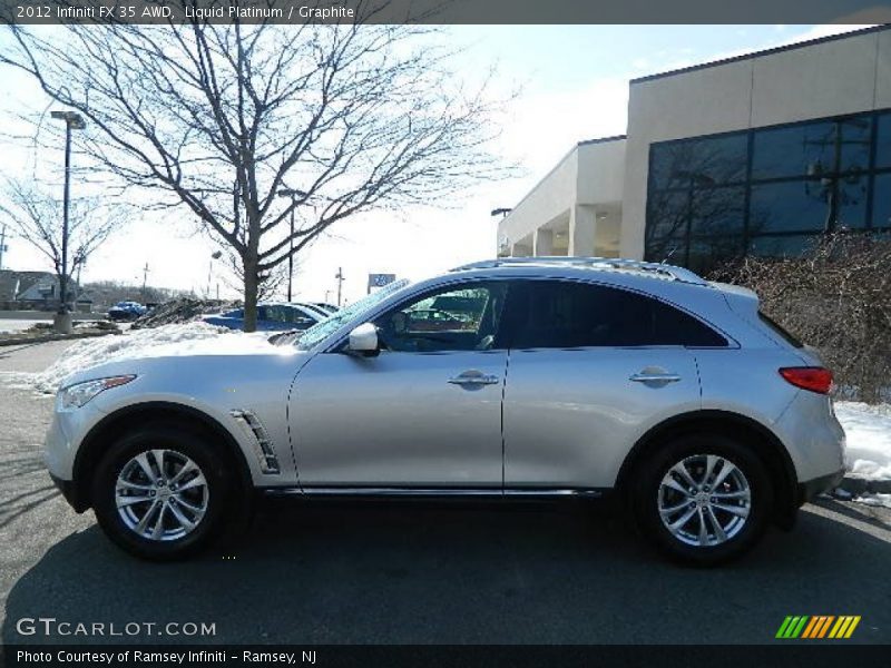 Liquid Platinum / Graphite 2012 Infiniti FX 35 AWD