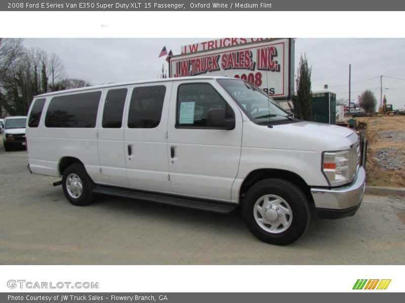 Oxford White / Medium Flint 2008 Ford E Series Van E350 Super Duty XLT 15 Passenger