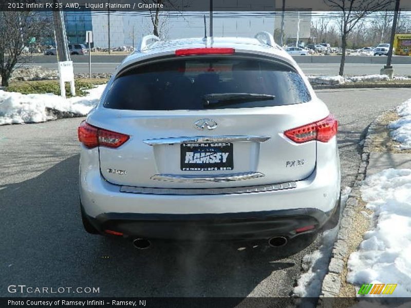 Liquid Platinum / Graphite 2012 Infiniti FX 35 AWD