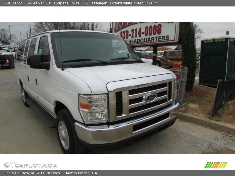 Oxford White / Medium Flint 2008 Ford E Series Van E350 Super Duty XLT 15 Passenger