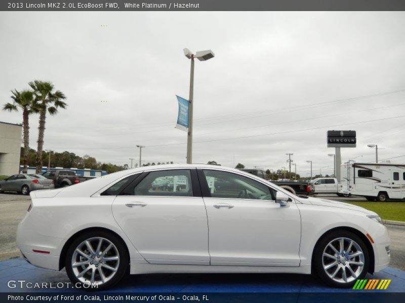 White Platinum / Hazelnut 2013 Lincoln MKZ 2.0L EcoBoost FWD