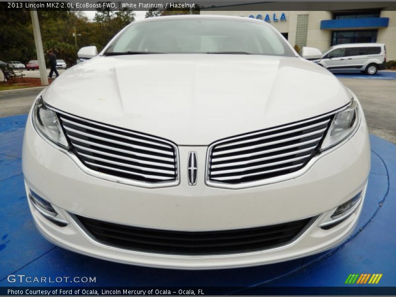 White Platinum / Hazelnut 2013 Lincoln MKZ 2.0L EcoBoost FWD