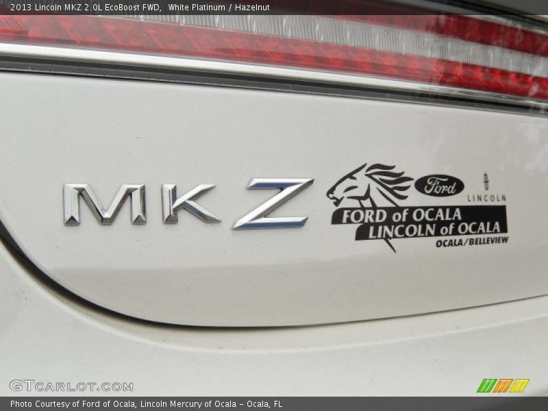 White Platinum / Hazelnut 2013 Lincoln MKZ 2.0L EcoBoost FWD