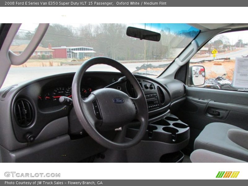 Oxford White / Medium Flint 2008 Ford E Series Van E350 Super Duty XLT 15 Passenger