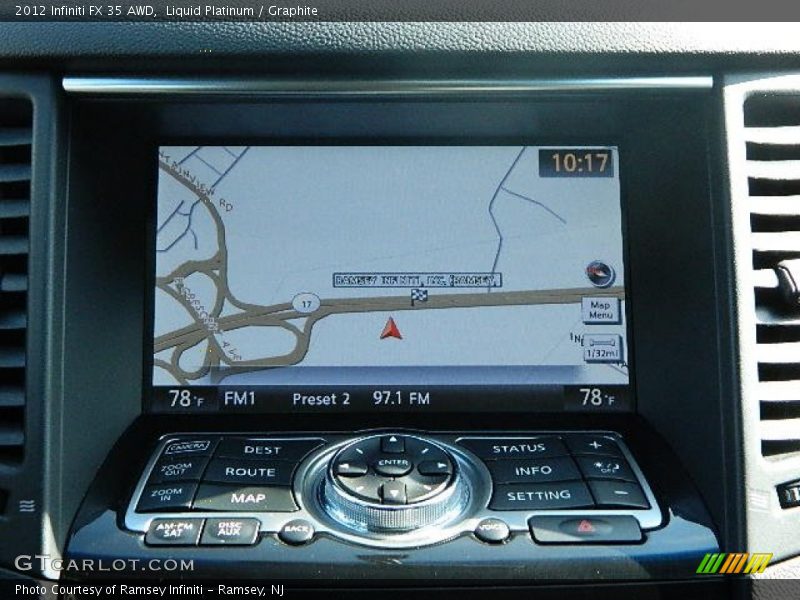 Liquid Platinum / Graphite 2012 Infiniti FX 35 AWD