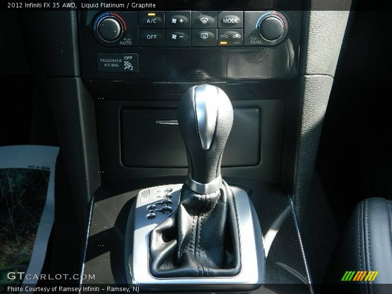Liquid Platinum / Graphite 2012 Infiniti FX 35 AWD