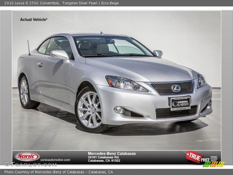 Tungsten Silver Pearl / Ecru Beige 2010 Lexus IS 250C Convertible