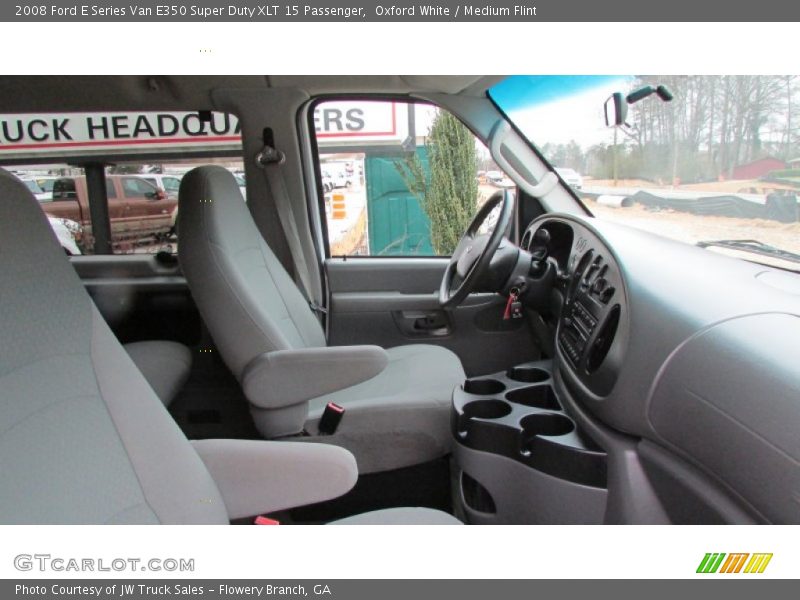 Oxford White / Medium Flint 2008 Ford E Series Van E350 Super Duty XLT 15 Passenger