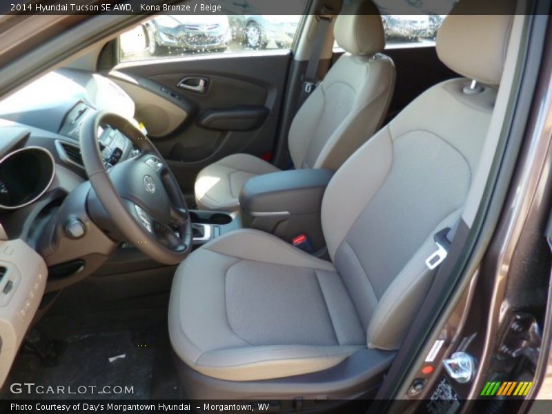 Kona Bronze / Beige 2014 Hyundai Tucson SE AWD