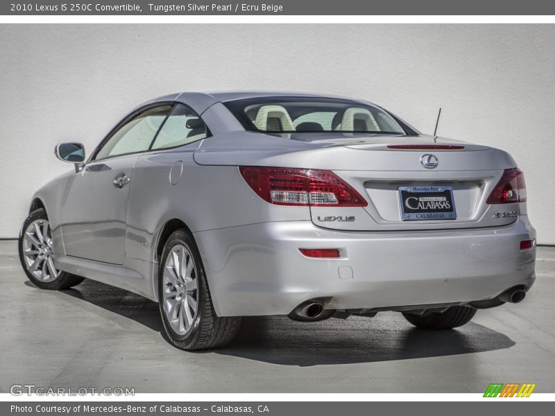 Tungsten Silver Pearl / Ecru Beige 2010 Lexus IS 250C Convertible