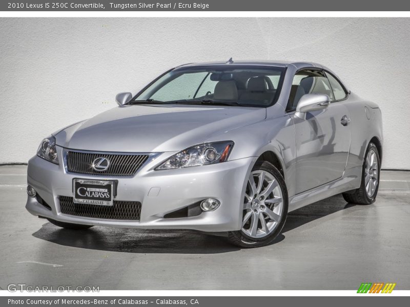 Tungsten Silver Pearl / Ecru Beige 2010 Lexus IS 250C Convertible