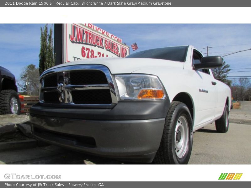 Bright White / Dark Slate Gray/Medium Graystone 2011 Dodge Ram 1500 ST Regular Cab
