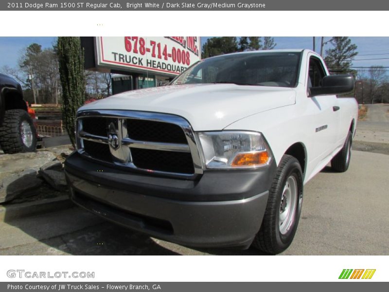 Bright White / Dark Slate Gray/Medium Graystone 2011 Dodge Ram 1500 ST Regular Cab