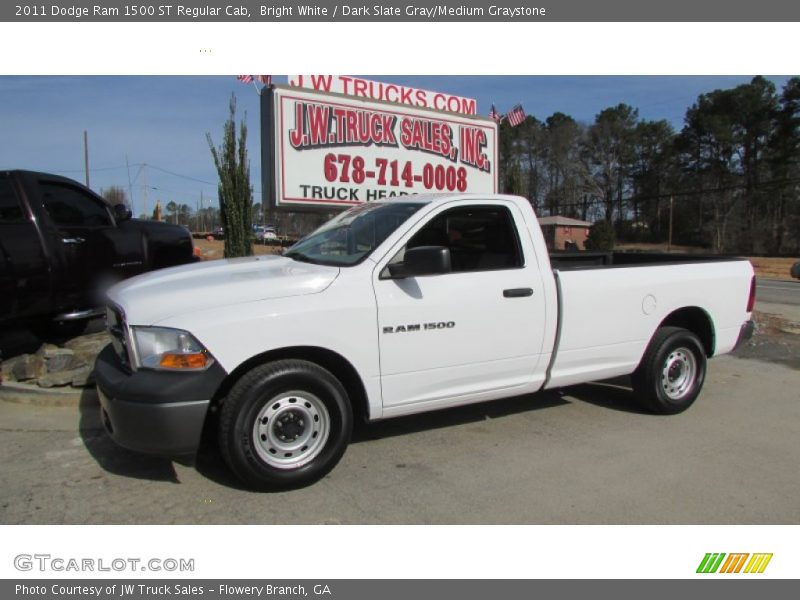 Bright White / Dark Slate Gray/Medium Graystone 2011 Dodge Ram 1500 ST Regular Cab