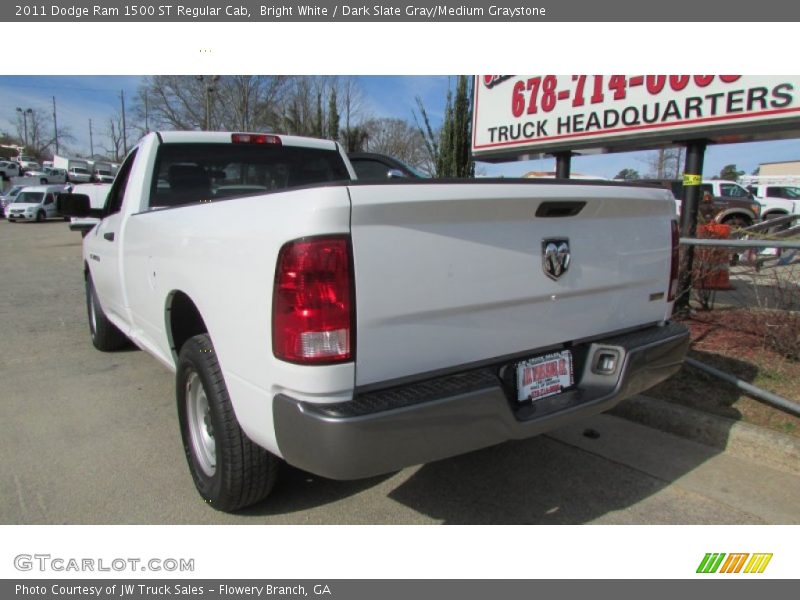 Bright White / Dark Slate Gray/Medium Graystone 2011 Dodge Ram 1500 ST Regular Cab