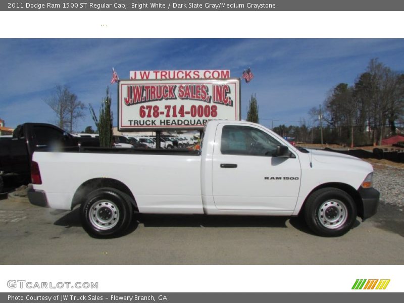 Bright White / Dark Slate Gray/Medium Graystone 2011 Dodge Ram 1500 ST Regular Cab