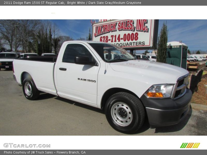 Bright White / Dark Slate Gray/Medium Graystone 2011 Dodge Ram 1500 ST Regular Cab