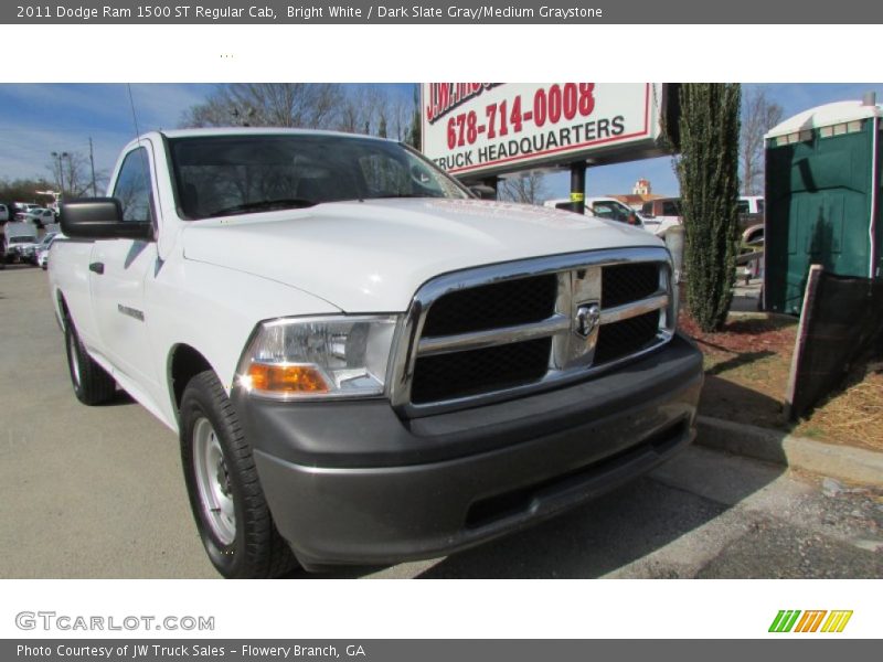 Bright White / Dark Slate Gray/Medium Graystone 2011 Dodge Ram 1500 ST Regular Cab
