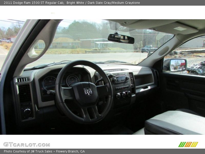 Bright White / Dark Slate Gray/Medium Graystone 2011 Dodge Ram 1500 ST Regular Cab