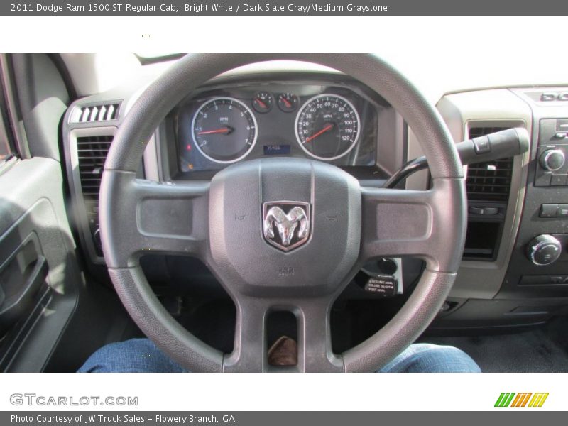 Bright White / Dark Slate Gray/Medium Graystone 2011 Dodge Ram 1500 ST Regular Cab