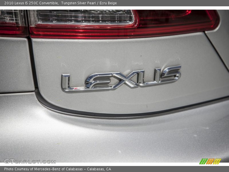 Tungsten Silver Pearl / Ecru Beige 2010 Lexus IS 250C Convertible