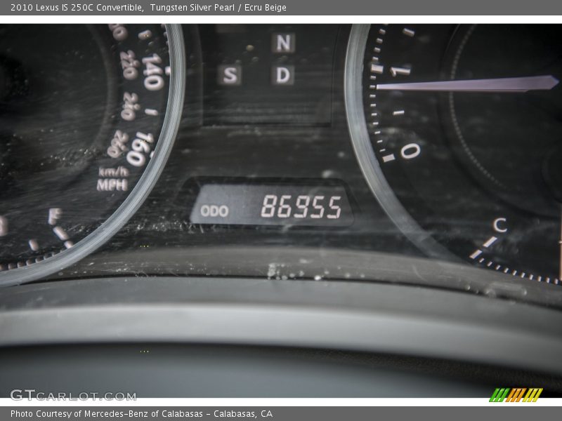 Tungsten Silver Pearl / Ecru Beige 2010 Lexus IS 250C Convertible