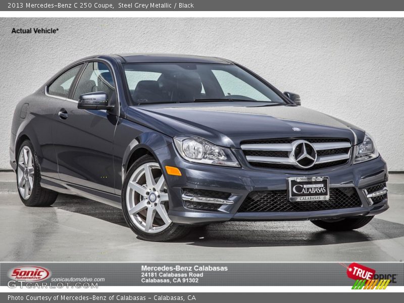 Steel Grey Metallic / Black 2013 Mercedes-Benz C 250 Coupe