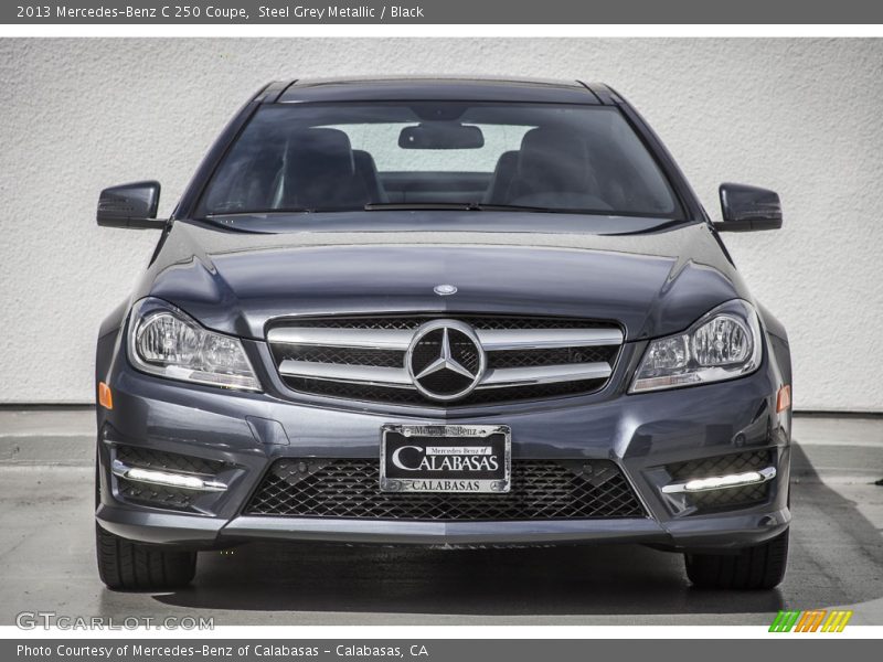 Steel Grey Metallic / Black 2013 Mercedes-Benz C 250 Coupe