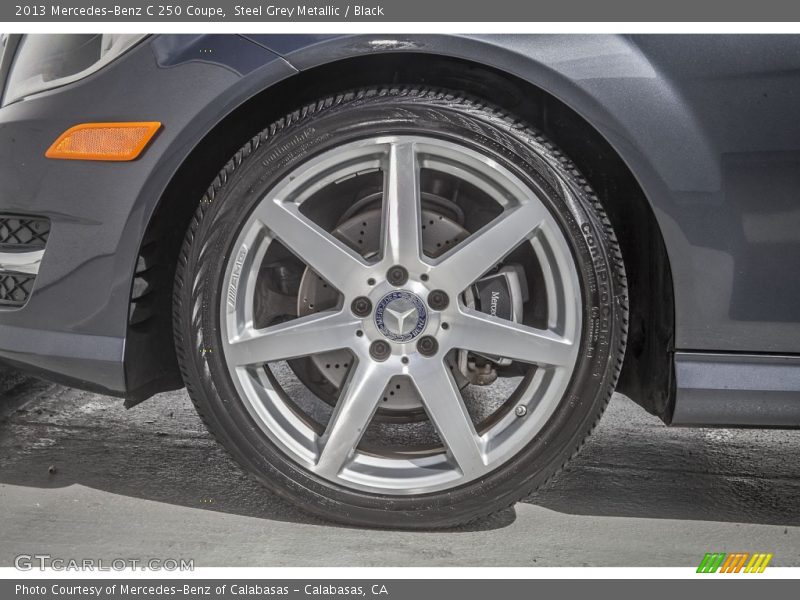 Steel Grey Metallic / Black 2013 Mercedes-Benz C 250 Coupe