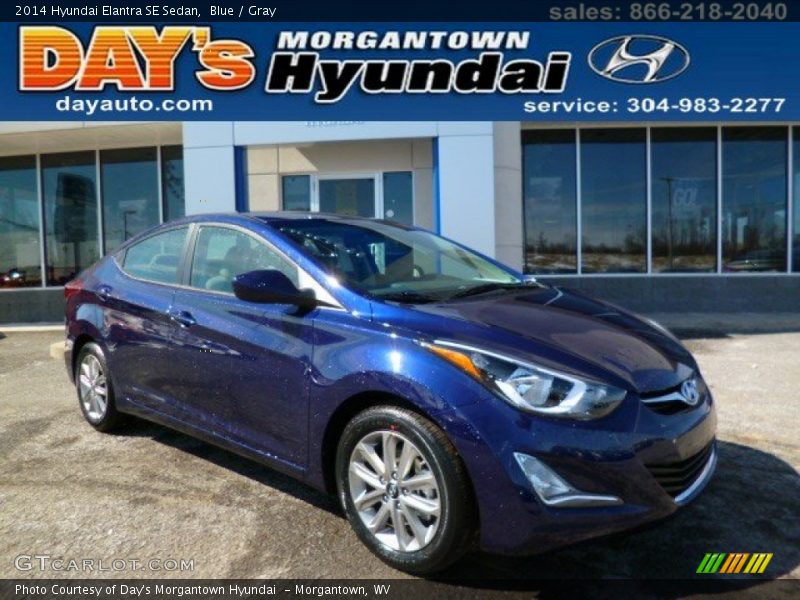 Blue / Gray 2014 Hyundai Elantra SE Sedan