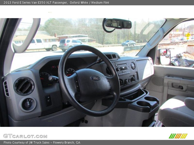 Oxford White / Medium Flint 2013 Ford E Series Van E350 XLT Passenger