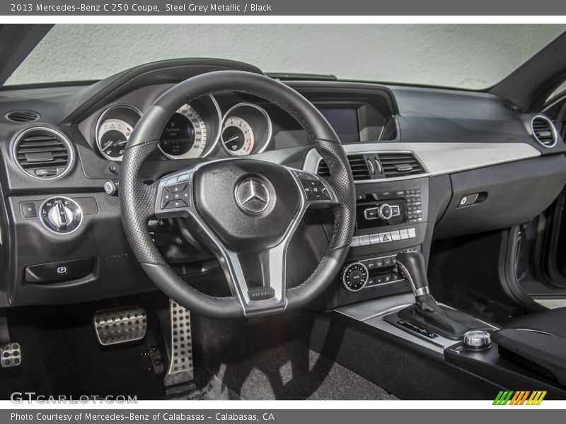 Steel Grey Metallic / Black 2013 Mercedes-Benz C 250 Coupe