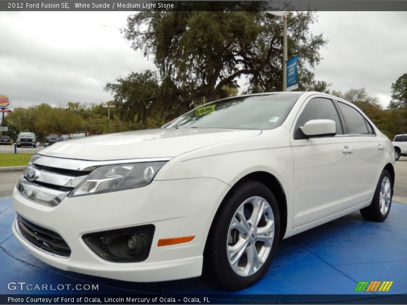 White Suede / Medium Light Stone 2012 Ford Fusion SE